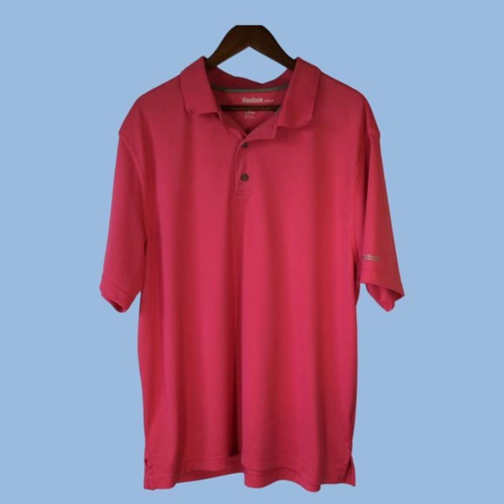 Reebok Bright Pink Golf Polo Size 1XL
